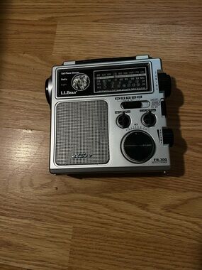 L.L. Bean Silver and Black Portable Emergency Radio FR-300